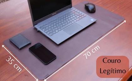 Imagem de Mouse Pad Grande Desk Pad Tapete Mesa Gamer Desk Mat Couro Legítimo Curtume Marca BRASILE