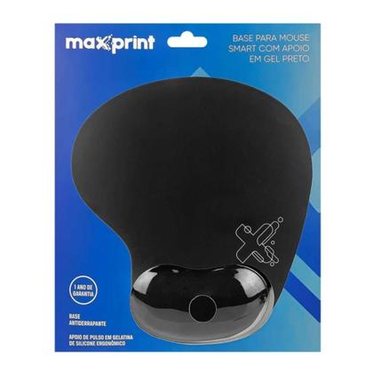 Imagem de Mouse pad maxprint c/ apoio em gel preto