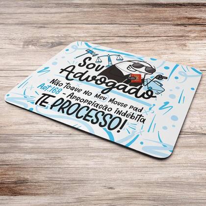 Imagem de Mouse Pad Profissões - Sou advogado! Emborrachado