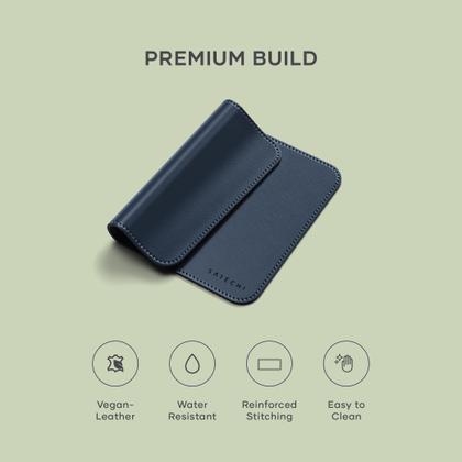 Imagem de Mouse Pad Satechi de material vegano ergonômico reversível azul