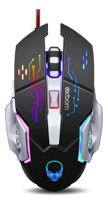 Imagem de Mouse Para Jogo 6 Botões Gamer Rgb Exbom Usb 4800dpi Msg280