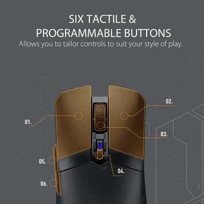 Imagem de Mouse para jogos ASUS TUF M4 Wireless Dual Mode 12K DPI