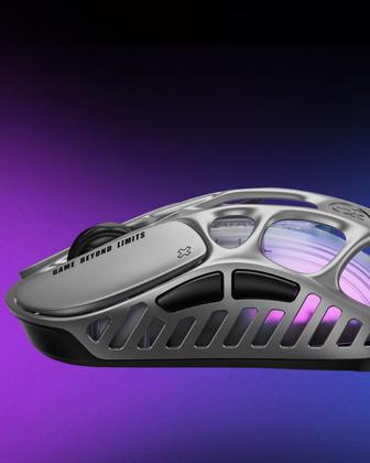 Mouse para jogos GravaStar Mercury X Ultralight 32.000 DPI cinza