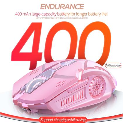 Imagem de Mouse para jogos sem fio recarregável de 3200 DPI, LED de 7 cores