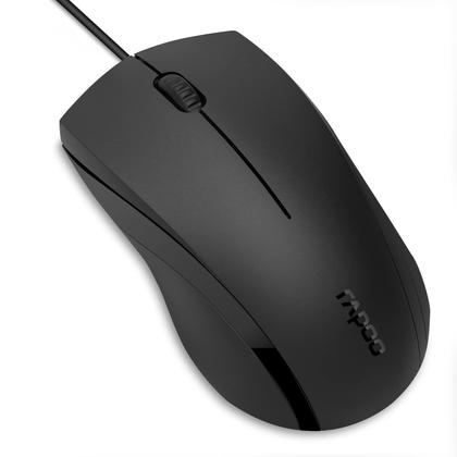 Imagem de Mouse Rapoo Silent Wired 1000 DPI com cabo de 1,5 m para laptop