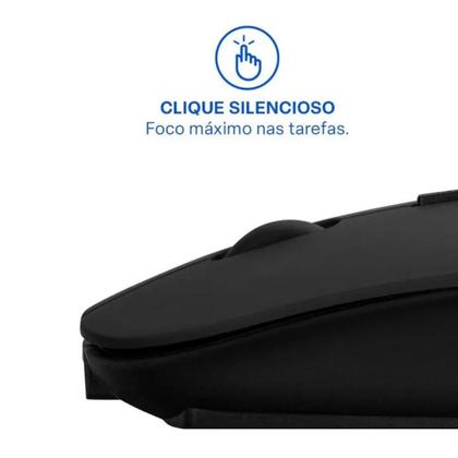 Imagem de Mouse Sem Fio 2.4ghz Recarregável Lithium Usb Mo290 Cor Preto