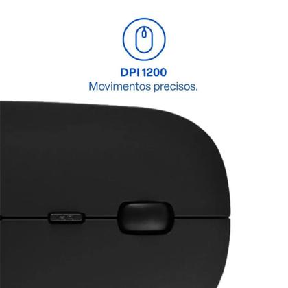 Imagem de Mouse Sem Fio 2.4ghz Recarregável Lithium Usb Mo290 Cor Preto