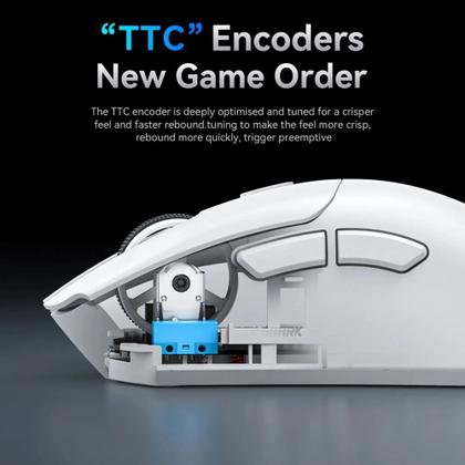 Imagem de Mouse sem Fio Attack Shark R1 - Cor Branco