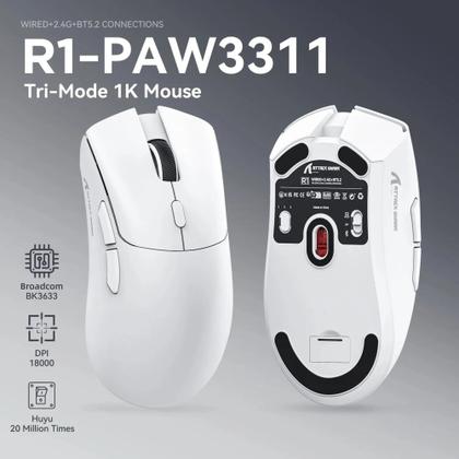 Imagem de Mouse sem Fio Attack Shark R1 - Cor Branco