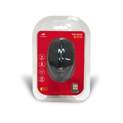Imagem de Mouse Sem Fio C3Tech M-BT30BK, Recarregável, Dual Mode (Bluetooth/2.4GHz), Preto