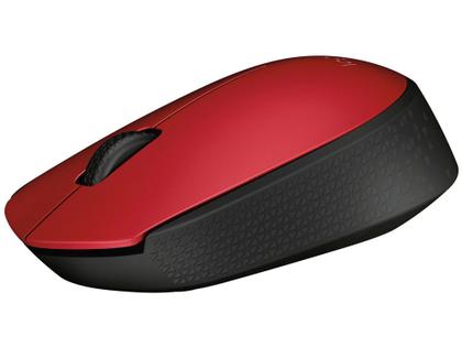 Imagem de Mouse sem Fio Logitech M170 1000DPI - 3 Botões Vermelho