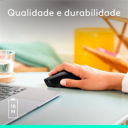 Imagem de Mouse sem fio Logitech M280 com Conexão USB e Pilha Inclusa, Preto - 910-004284