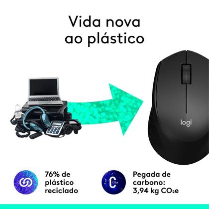 Imagem de Mouse sem fio Logitech M280 com Conexão USB e Pilha Inclusa, Preto - 910-004284