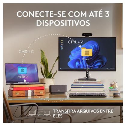 Imagem de Mouse Sem Fio Logitech MX Anywhere 3S, Bluetooth, Clique Silencioso, Recarregável, Grafite - 910-006932