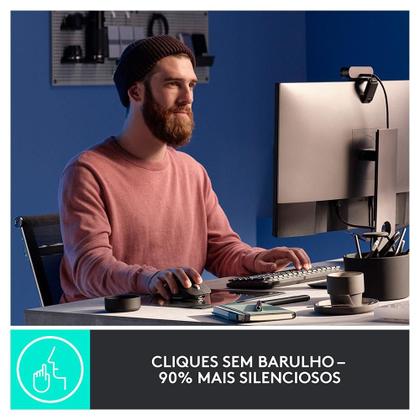 Imagem de Mouse Sem Fio Logitech MX Master 3S, 8000 DPI, Bluetooth, USB, para Uso em Qualquer Superfície, Clique Silencioso, Grafite - 910-006561