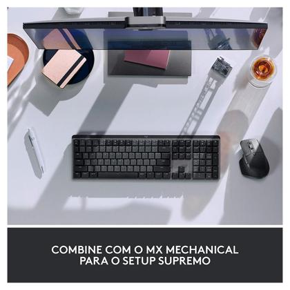 Imagem de Mouse Sem Fio Logitech MX Master 3S, 8000 DPI, Bluetooth, USB, para Uso em Qualquer Superfície, Clique Silencioso, Grafite - 910-006561