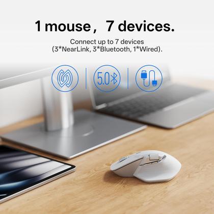 mippu Mouse sem fio Rapoo MT760 PRO NearLink + Bluetooth 5.0 12K DPI