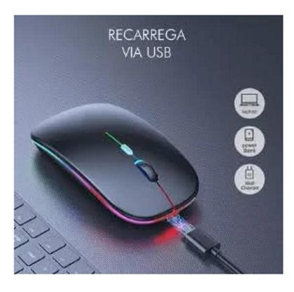 Imagem de Mouse Sem Fio Recarregável Silencioso Para Notebook Dell