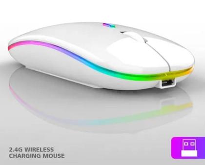 Imagem de Mouse Sem Fio Tablet Sm Galaxy Fe 12.4 Recarregável Luminoso Branco