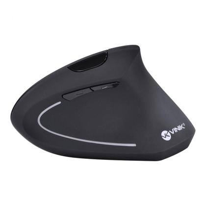 Imagem de Mouse Sem Fio Vertical Ortopédico Power Fit Vinik, 1600 DPI, Recarregável, USB, Preto  PM300