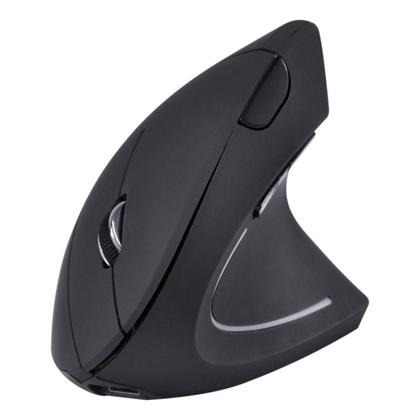 Imagem de Mouse Sem Fio Vertical Ortopédico Power Fit Vinik, 1600 DPI, Recarregável, USB, Preto  PM300