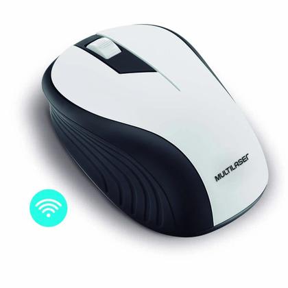 Imagem de Mouse Sem Fio Wave Conexão Usb 1200dpi 3 Botões Branco MO216 Cor:Branco