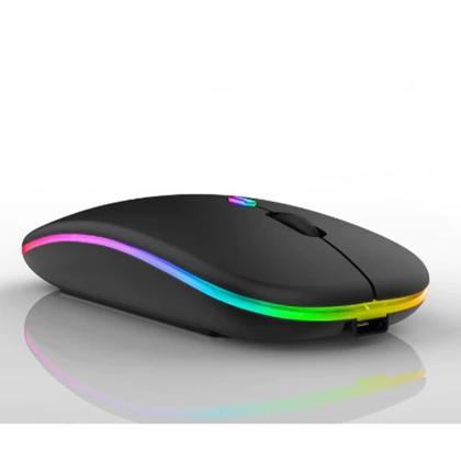Imagem de Mouse Sem Fio Wireless- Preto Com Bateria Interna Recarregavel 2,4 Ghz Led RGB, tablet notebook - Tw