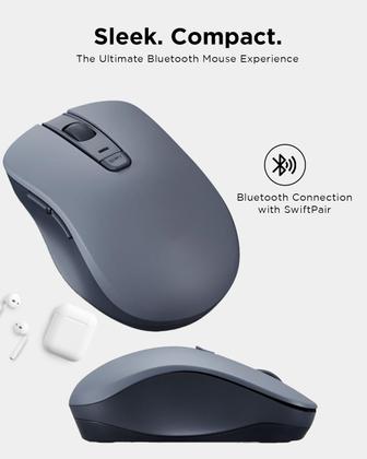 Imagem de Mouse silencioso Bluetooth Lenovo WL300 de 5 botões 1600 DPI cinza