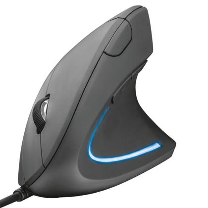Imagem de Mouse Trust Vertical Ergonômico Verto, LED Azul, 6 Botões - 22885