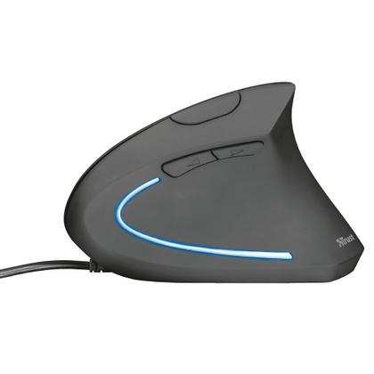 Imagem de Mouse Trust Vertical Ergonômico Verto, LED Azul, 6 Botões - 22885