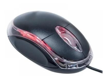 Imagem de Mouse USB Exbom c Mouse Pad Preto
