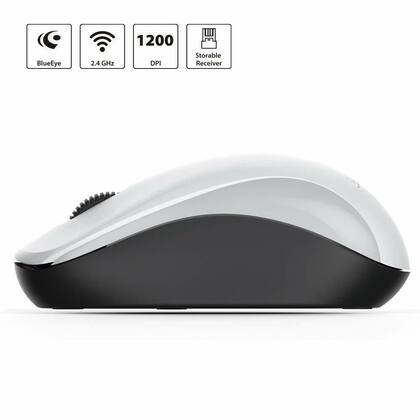 Imagem de Mouse USB Genius Sem Fio 2.4GHz NX-7000 Branco 1200DPI BlueEye