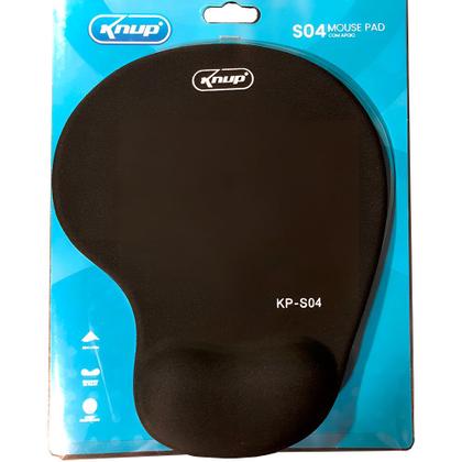 Imagem de MousePad Ergonômico com Apoio de Pulso em Gel 22x21cm KNUP - KP-S04