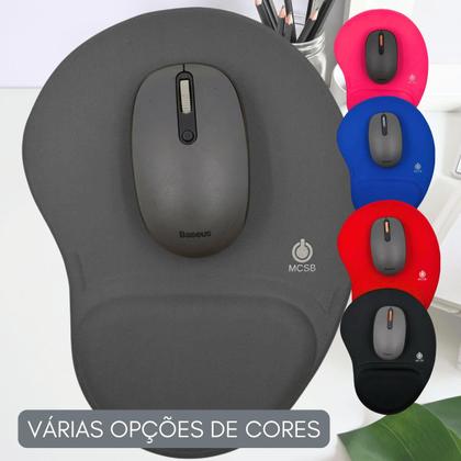 Imagem de Mousepad Ergonomico Com Apoio Descanso De Punho Conforto Nfe