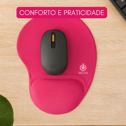 Imagem de Mousepad Ergonomico Com Apoio Descanso De Punho Conforto Nfe