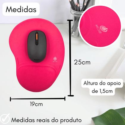 Imagem de Mousepad Ergonomico Com Apoio Descanso De Punho Conforto Nfe