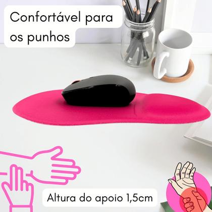 Imagem de Mousepad Ergonomico Com Apoio Descanso De Punho Conforto Nfe