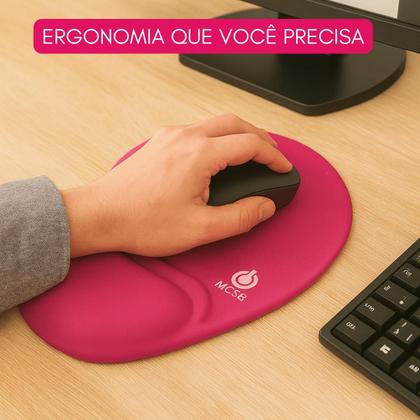 Imagem de Mousepad Ergonomico Com Apoio Descanso De Punho Conforto Nfe