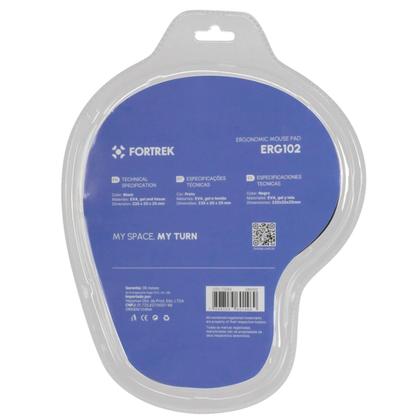 Imagem de MousePad Fortrek Ergonômico ERG-102 Gel (200 x 235mm) Preto