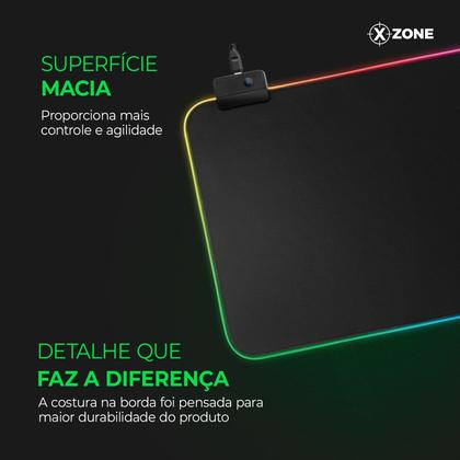 Imagem de Mousepad Gamer com Led Xzone Preto GMP-01