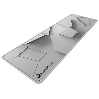 Imagem de Mousepad Gamer Rise Mode 3D 02, Estendido 900x300mm, Borda Costurada, Branco - RM-MP-3D2-W