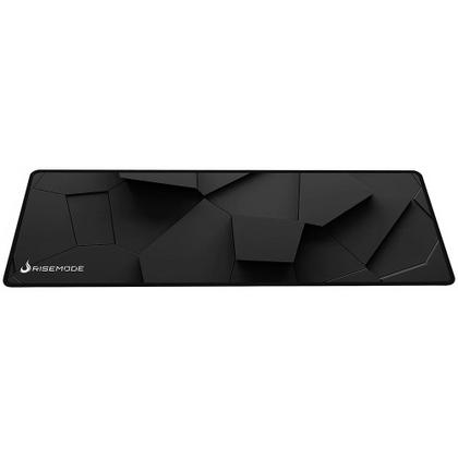 Imagem de Mousepad Gamer Rise Mode 3D 02, Estendido 900x300mm, Borda Costurada, Preto - RM-MP-3D2-B