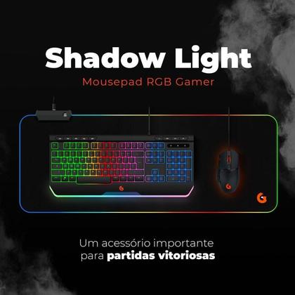 Imagem de Mousepad Gamer Shadow Light Rgb 80x30 Resiste a Água Geonav