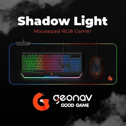 Imagem de Mousepad Gamer Shadow Light Rgb 80x30 Resiste a Água Geonav