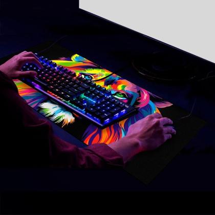 Imagem de Mousepad Grande Superficie Speed Leão Estilizado 70x30x0,3cm