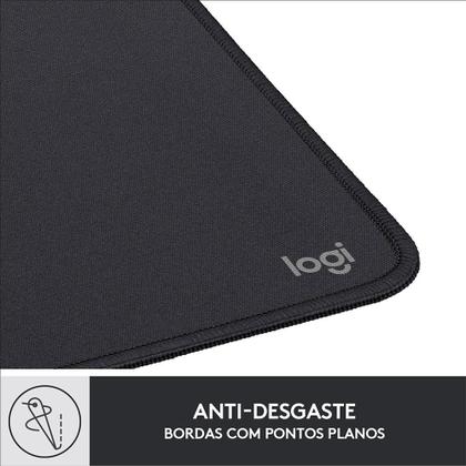 Imagem de Mousepad Studio Series Logitech Portátil, 200x300mm, Antiderrapante, Resistente a Derramamentos, Grafite - 956-000035