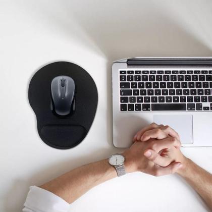 Imagem de Mousepad suporte pulso com suporte ergonomico pad gel home office neoprene