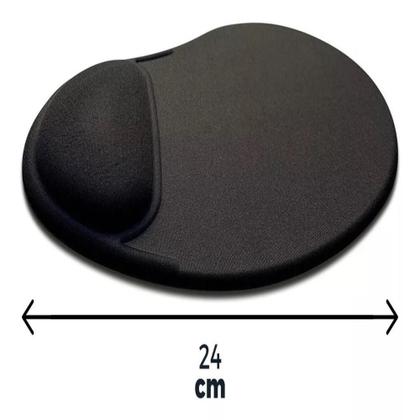 Imagem de Mousepad suporte pulso com suporte ergonomico pad gel home office neoprene