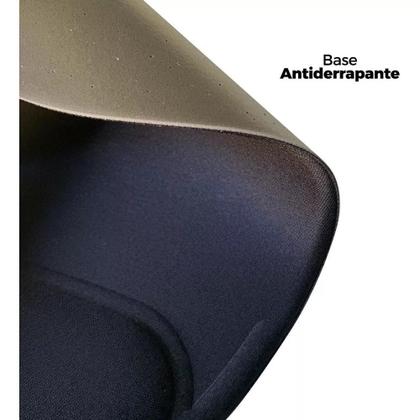 Imagem de Mousepad suporte pulso com suporte ergonomico pad gel home office neoprene