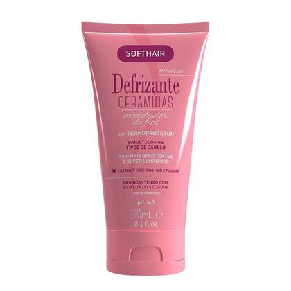 Imagem de Mousse Anti-frizz Defrizante Protetor Térmico Ceramidas Soft Hair 240ml